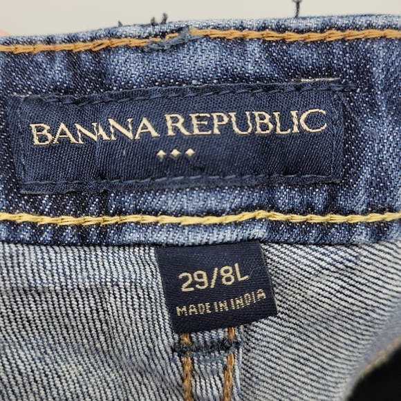 Banana Republic Womens Bootcut‎ Faded Dark Wash Jeans Size 8 Long - Picture 10 of 12